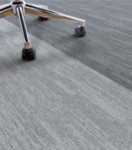 Close-up of commercial carpet tile texture